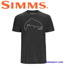 Футболка Simms Trout Outline T-Shirt Charcoal Heather